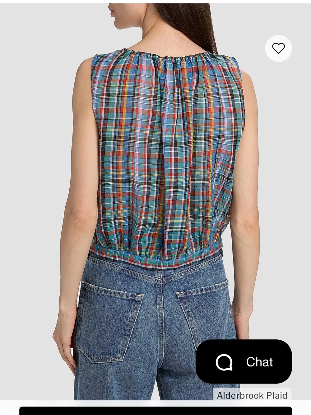 NWOT Doen PLAID THEO TOP Size M - Picture 4 of 11
